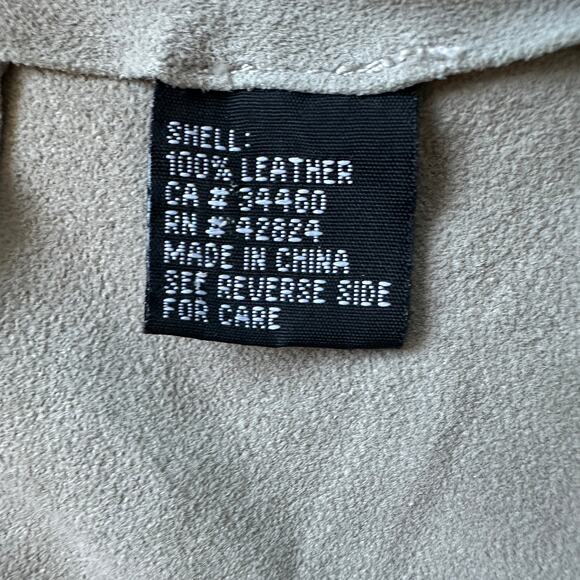 Veda Suede Leather Tank Scoop Neck Racer Back Size M - Picture 5 of 9